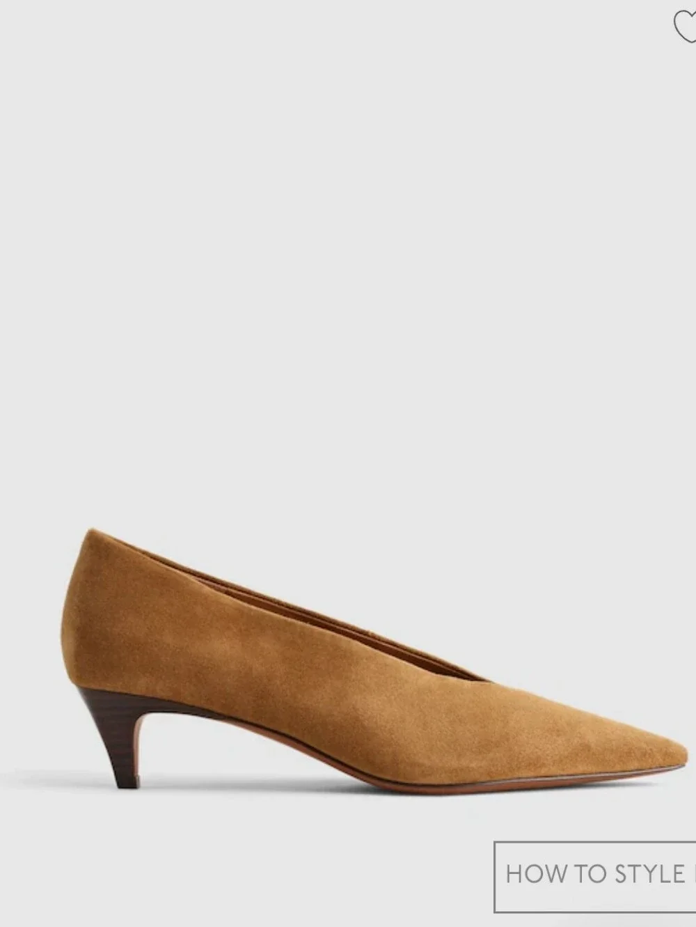 NWOT The Emilie Glove Pump Pointed Toe Suede in Camel Sz 8.5 $188 Display - Picture 3 of 8